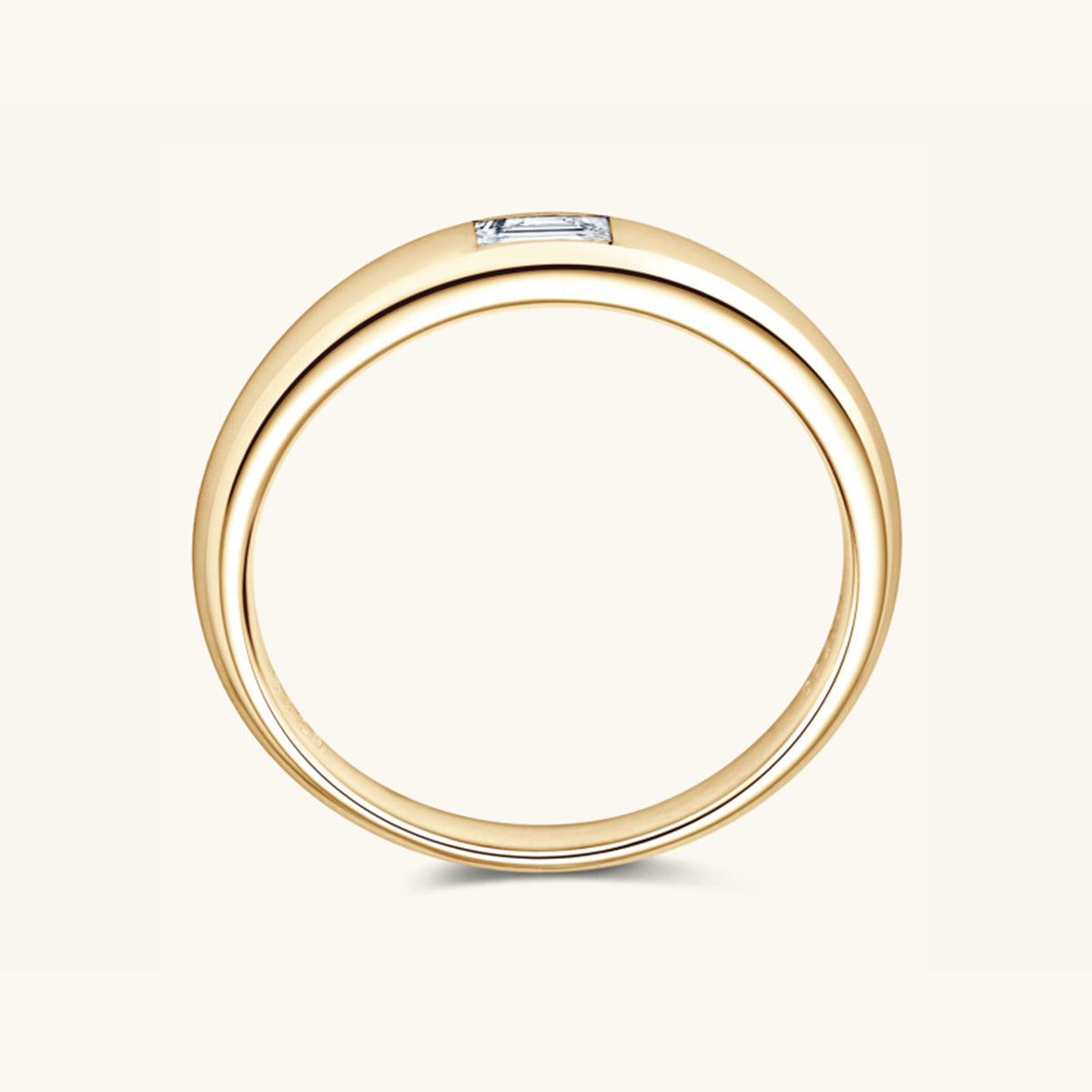 925 Sterling Silver Inlaid Moissanite Ring 