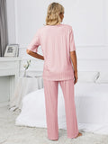 Printed V-Neck Top and Pants Lounge Set Lingerie & Nightwear