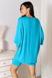 Basic Bae Full Size Soft Rayon Three-Quarter Sleeve Top and Shorts Set 