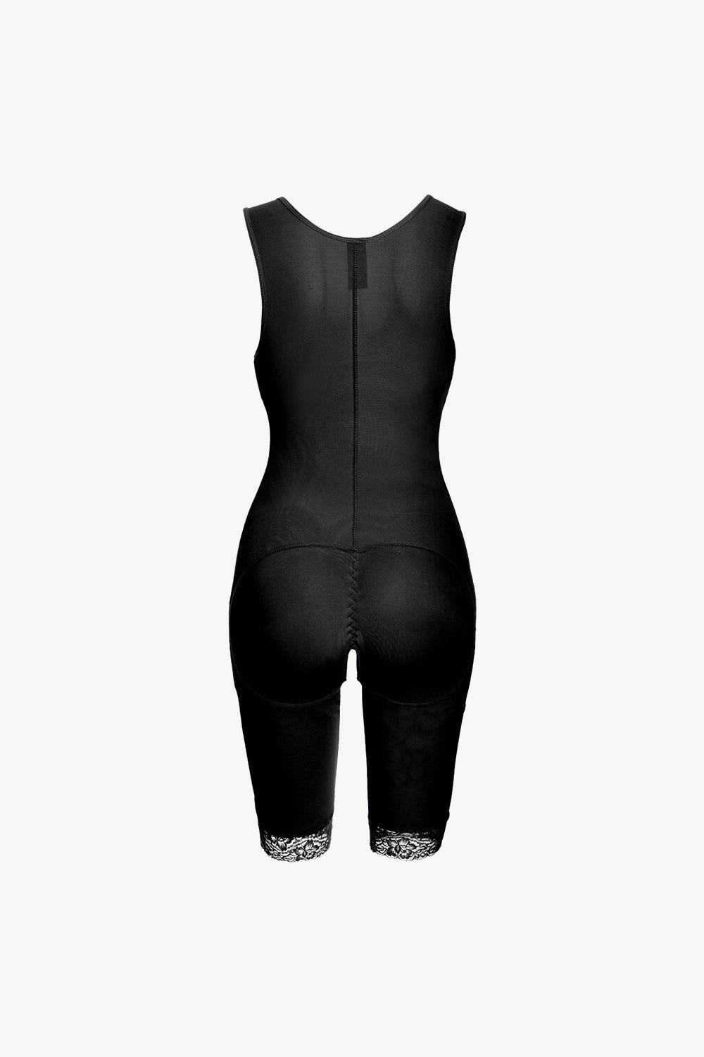 Full Size Lace Trim Shapewear with Zipper 