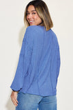 Basic Bae Full Size Ribbed Round Neck Long Sleeve T-Shirt Sweaters & Cardigans