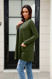 Basic Bae Full Size Open Front Long Sleeve Cardigan with Pockets 