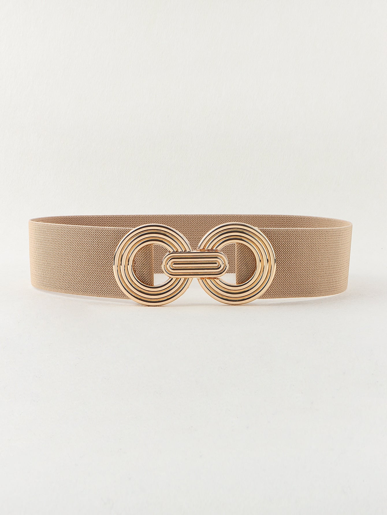 Geometric Buckle Elastic Wide Belt 