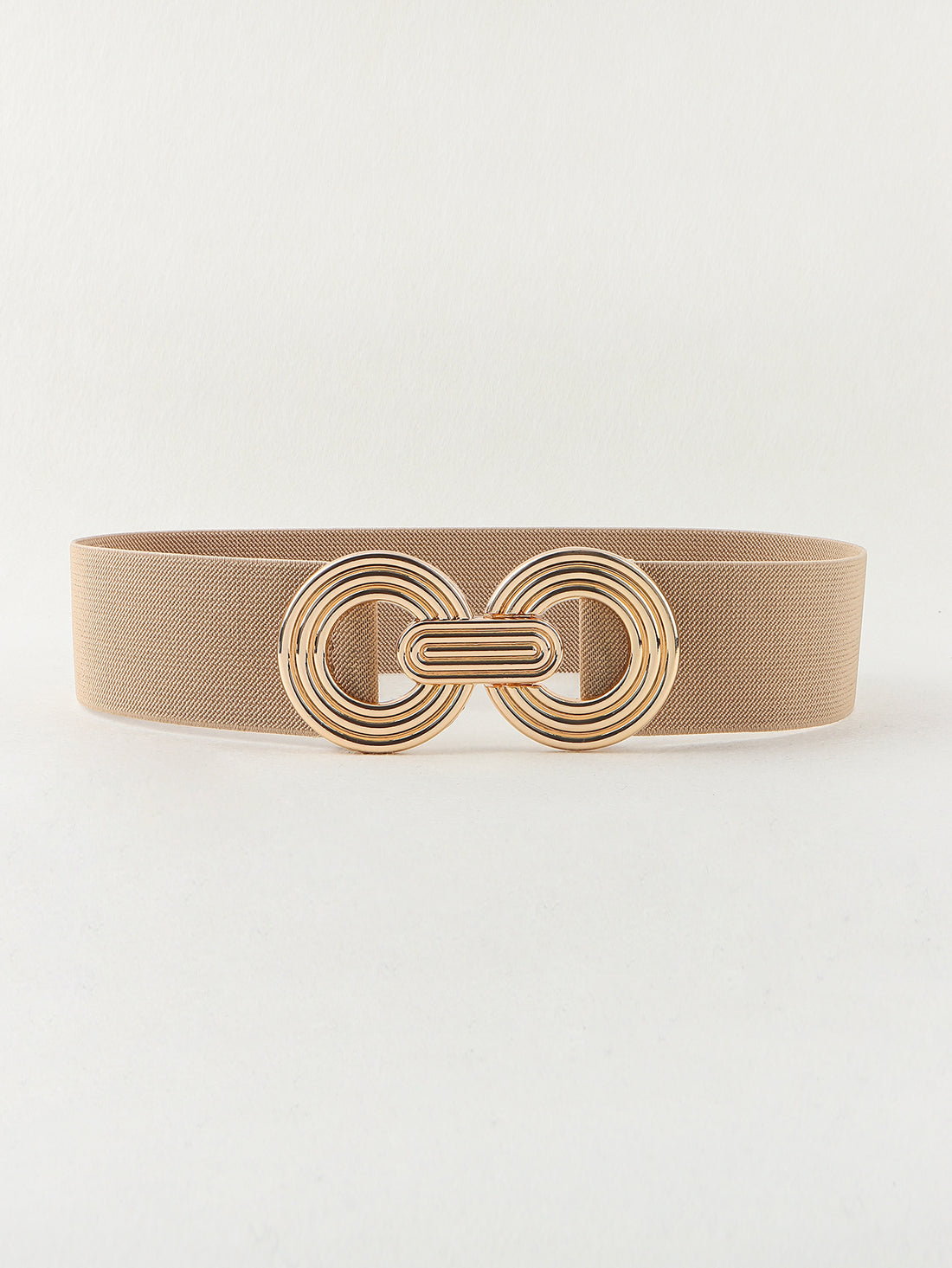 Geometric Buckle Elastic Wide Belt 