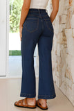 High Waist Bootcut Jeans with Pockets 