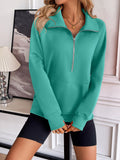Ivy Lane Half Zip Raglan Sleeve Sweatshirt 