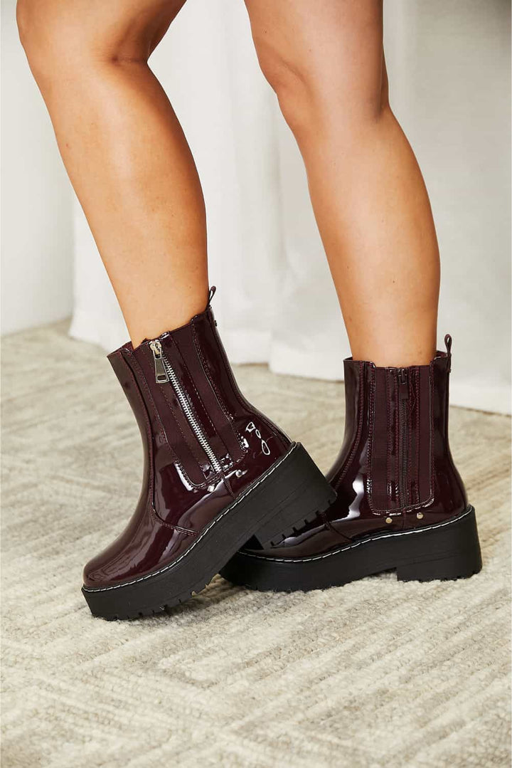 Forever Link Side Zip Platform Boots 