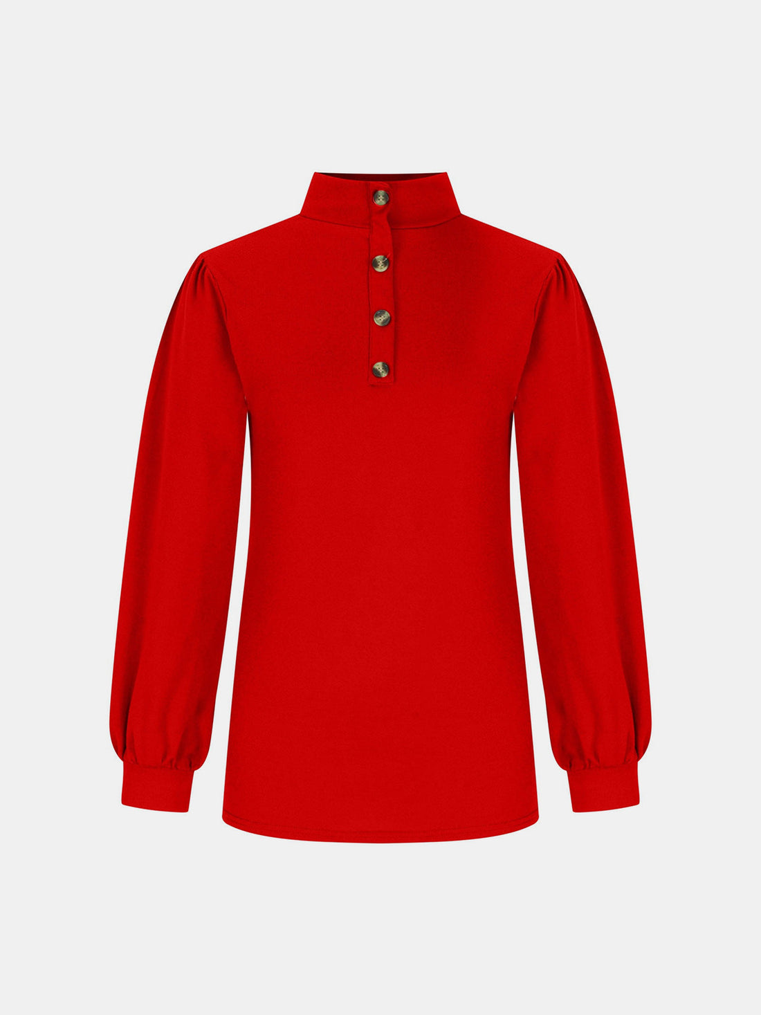 Full Size Mock Neck Long Sleeve T-Shirt 