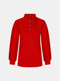 Full Size Mock Neck Long Sleeve T-Shirt 