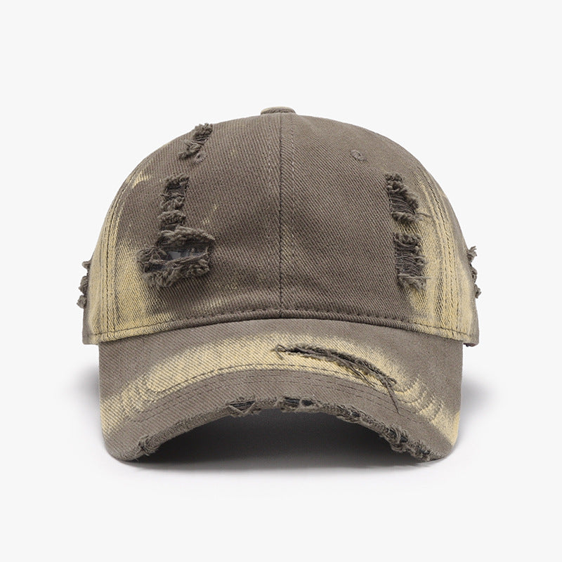 Distressed Adjustable Cotton Baseball Cap 