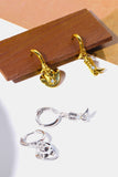 Hat & Boot Shape Asymmetrical Copper 14K Gold Plated Earrings 