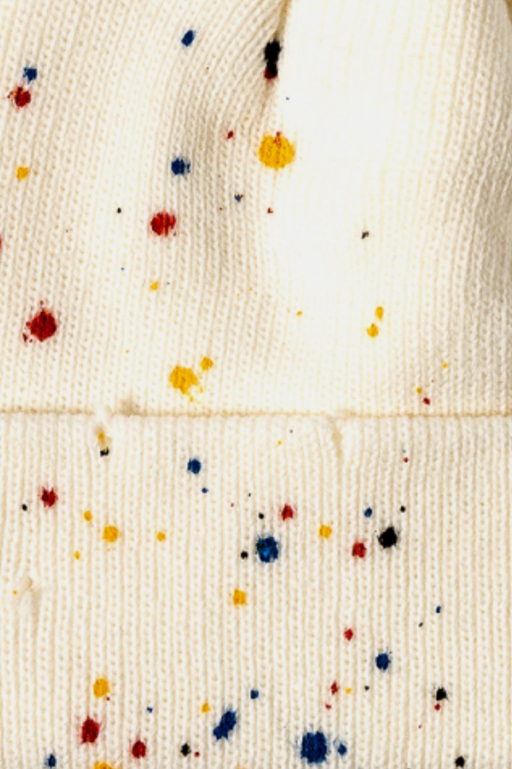 Confetti Rib-Knit Cuff Beanie 