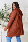 Basic Bae Full Size Hooded Sweater Cardigan 