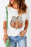Full Size Pumpkin Round Neck Short Sleeve T-Shirt 