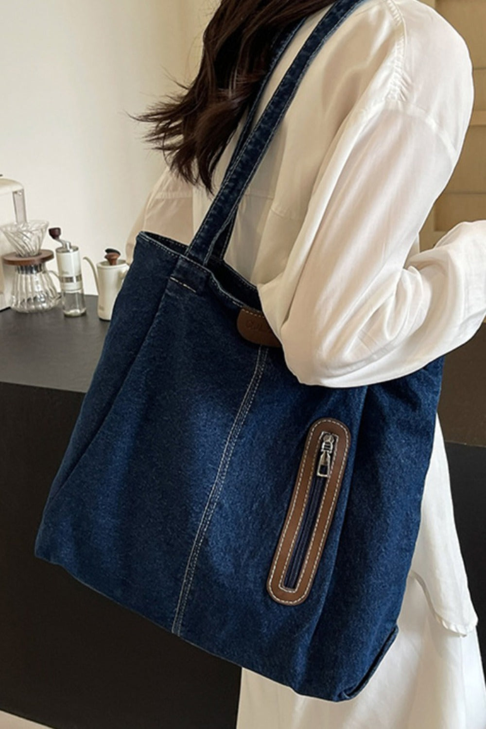 Medium Denim Tote Bag 