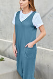 Double Take Full Size Sleeveless Straight Jumpsuit 