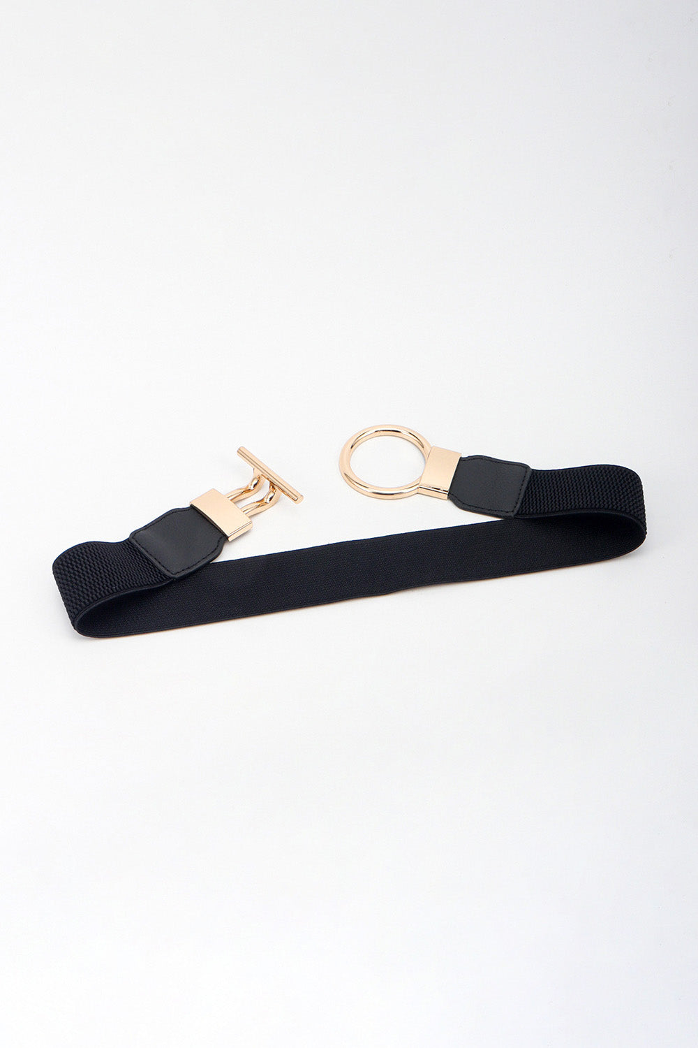 Circle Shape Buckle Zinc Alloy Buckle PU Leather Belt 