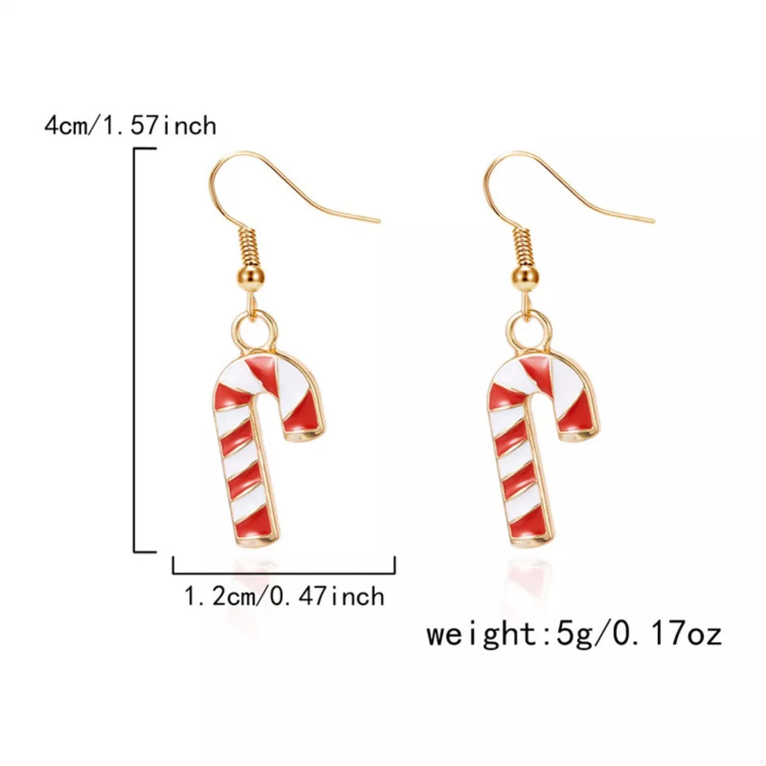 Christmas Candy Cane Earrings 