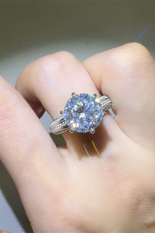 5 Carat Moissanite 925 Sterling Silver Ring 