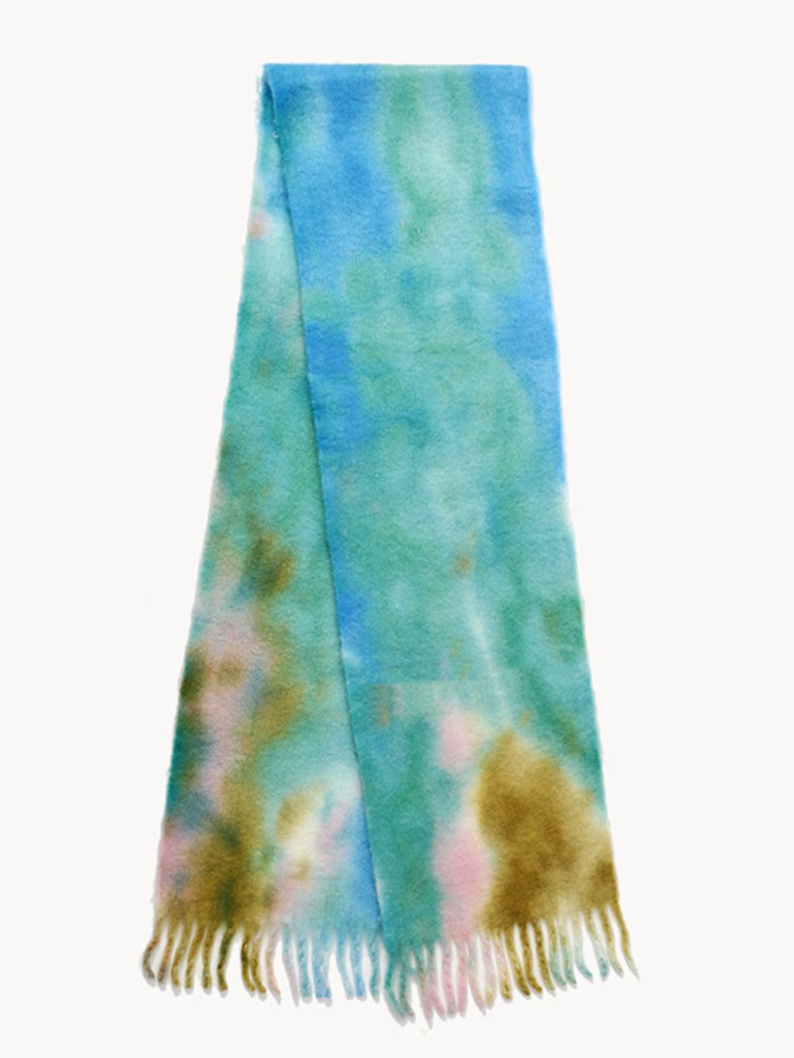 Fringe Tie-Dye Polyester Scarf 