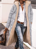 Plus Size Zip Up Sherpa Hooded Coat 