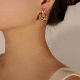 Copper Oil Drip Earrings 
