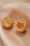 Braided Basket Metal Hoop Earrings 