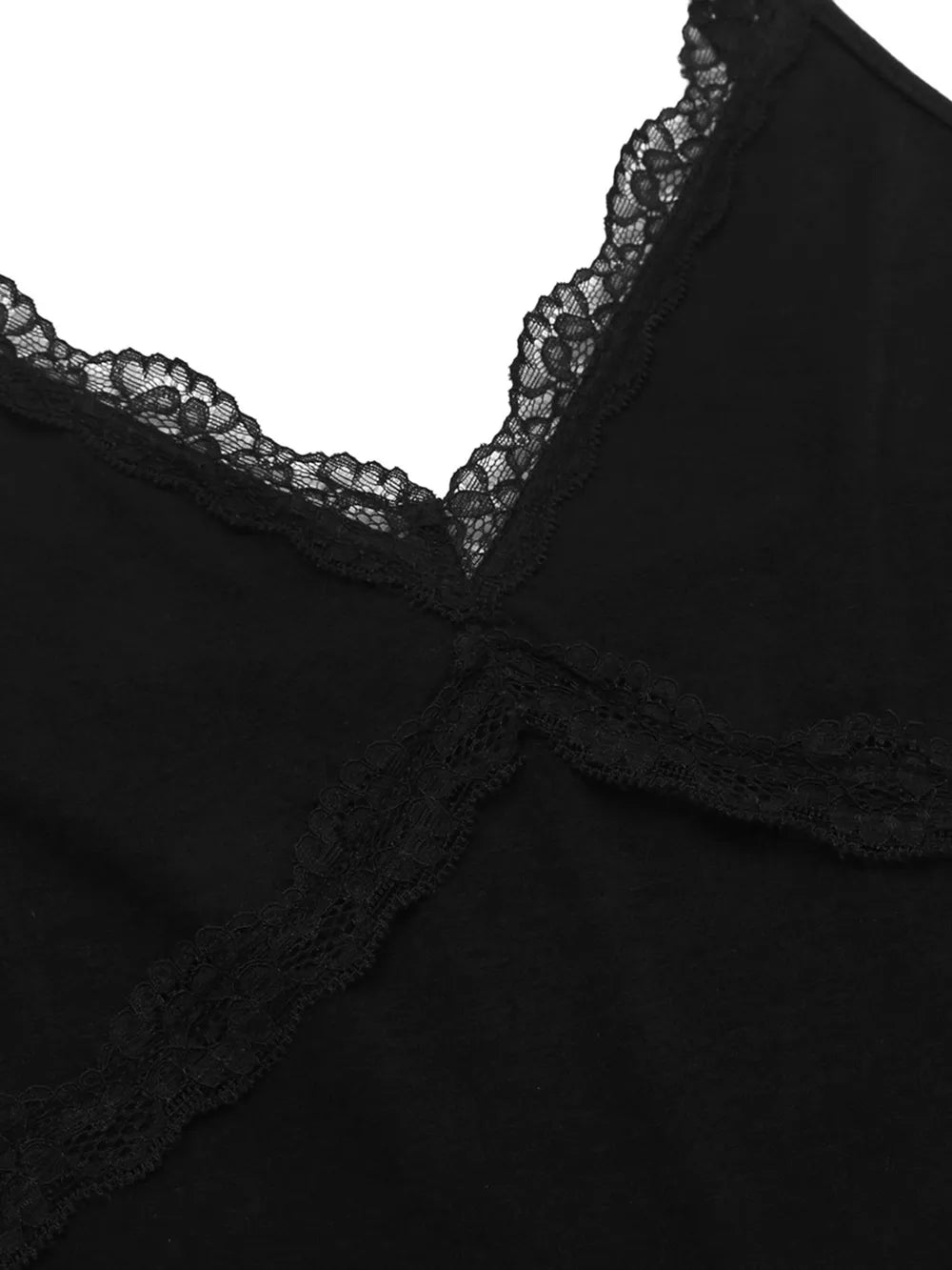 Lace Detail Slit V-Neck Lounge Dress Lingerie & Nightwear