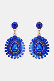 Teardrop Shape Glass Stone Dangle Earrings 
