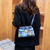 PU Leather Snakeskin Print Crossbody Bag 