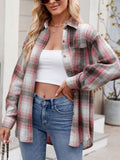 Mandy Plaid Collared Neck Long Sleeve Shirt 