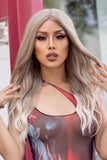13*2" Lace Front Wigs Synthetic Long Wave 24" 150% Density in Medium Blonde Highlights 