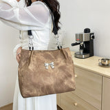 Bow Polyester Medium Tote Bag 