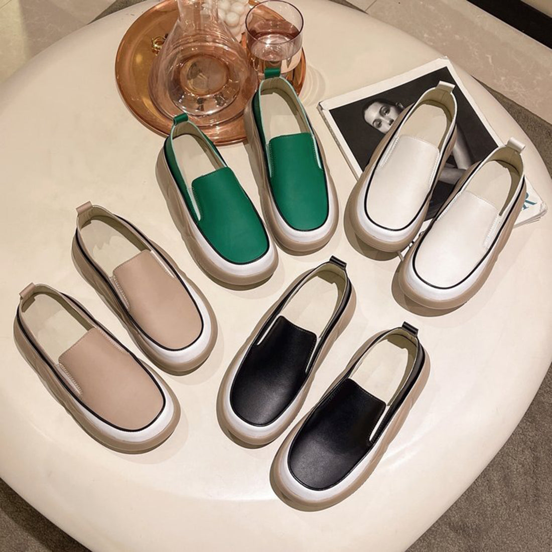 Chunky Slip On Shoes 