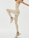 Cutout Asymmetrical Neck Active Jumpsuit 