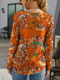 FAM-FAM Printed Round Neck Long Sleeve T-Shirt 