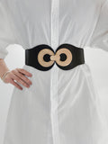 Alloy Buckle Elastic PU Belt 