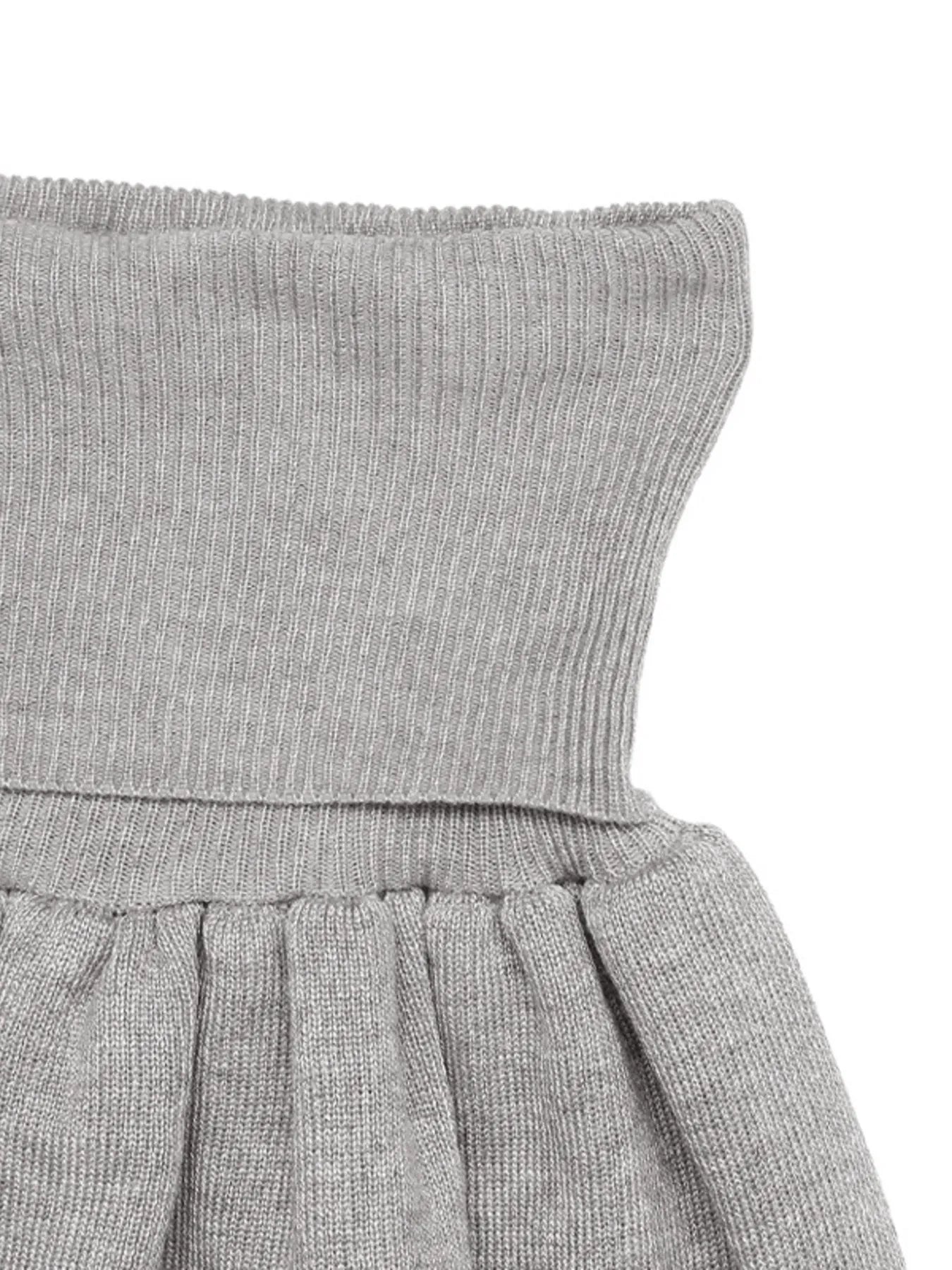 Ribbed Long Sleeve Top and Skirt Knit Set 