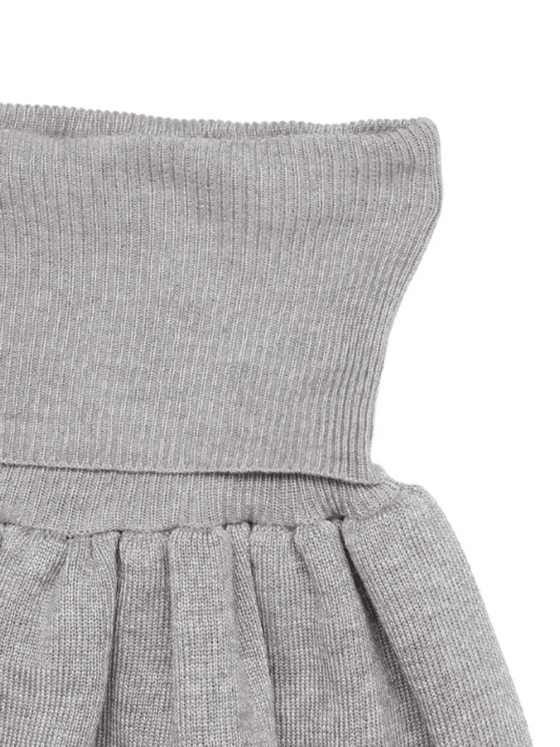 Ribbed Long Sleeve Top and Skirt Knit Set 