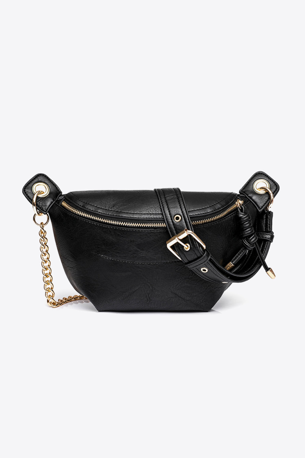PU Leather Chain Strap Crossbody Bag 