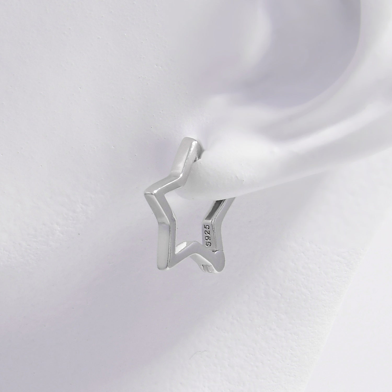 925 Sterling Silver Star Earrings 