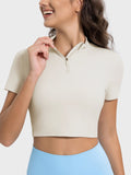 Millennia Quarter Zip Short Sleeve Active T-Shirt 