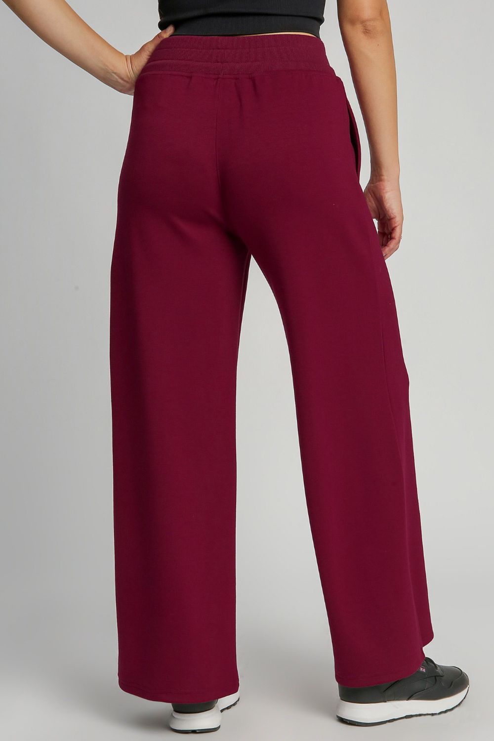 Umgee Full Size Drawstring Wide Leg Pants with Pockets 