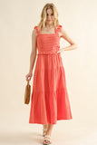 And The Why Smocked Ruffled Tiered Dress 
