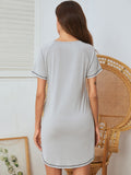 Round Neck Short Sleeve Lounge Dress 