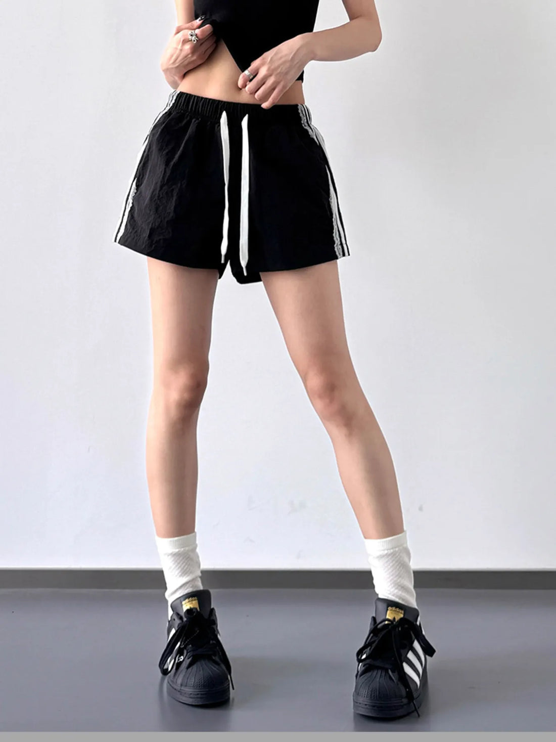 Side Stripe Drawstring Shorts 