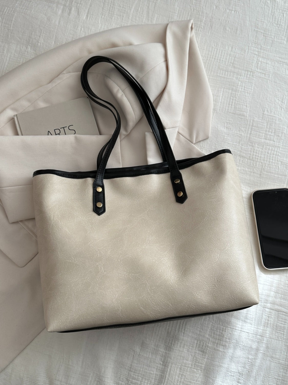 PU Leather Medium Shoulder Bag 