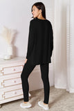 Basic Bae Bamboo Full Size V-Neck Long Sleeve Top and Pants Lounge Set 