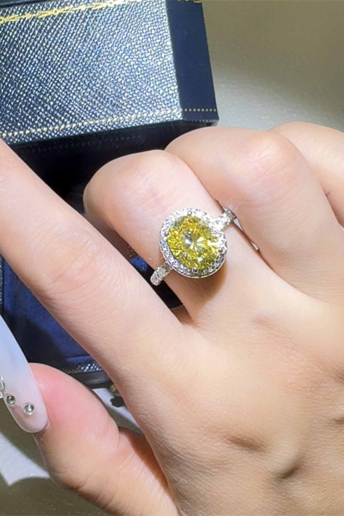 3 Carat Moissanite 925 Sterling Silver Ring Accessories