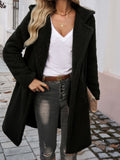 Devine Pocketed Long Sleeve Hooded Teddy Coat 
